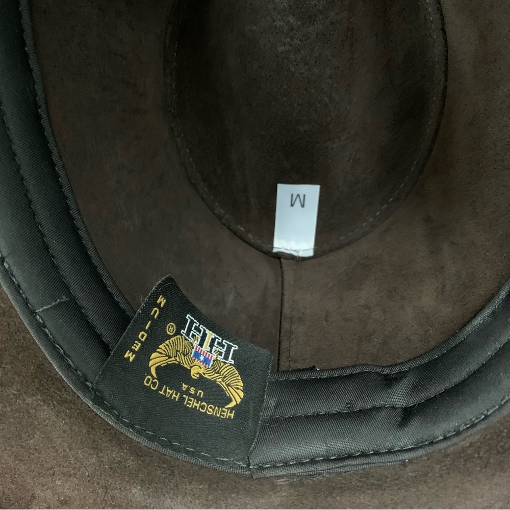 Henschel Walker U Shape It Raging Bull Leather Outback Cowboy/Cowgirl Hat M - Picture 6 of 16